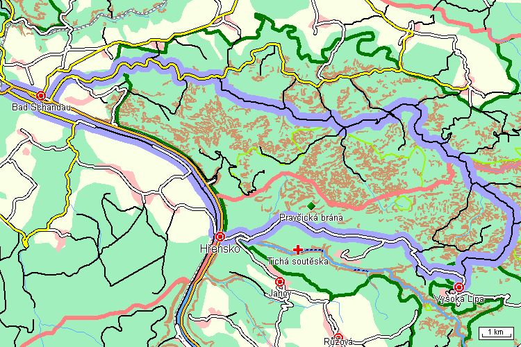 Mapa cyklotrasy