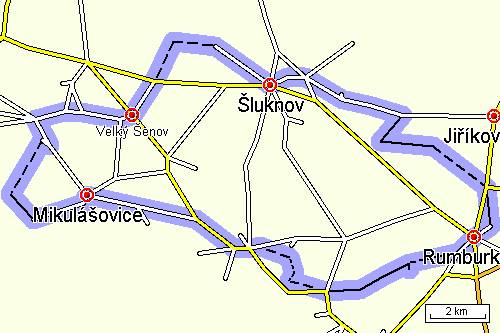 Mapa cyklotrasy