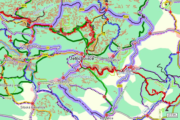 Mapa cyklotrasy