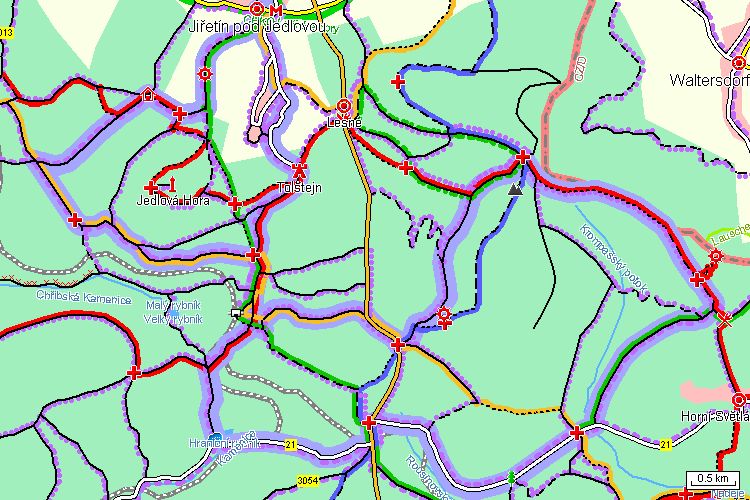 Mapa cyklotrasy Mapa cyklotrasy