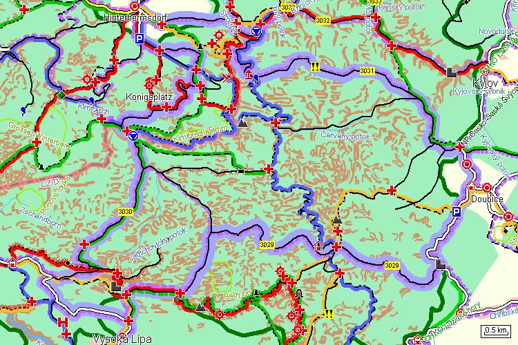 Mapa cyklotrasy