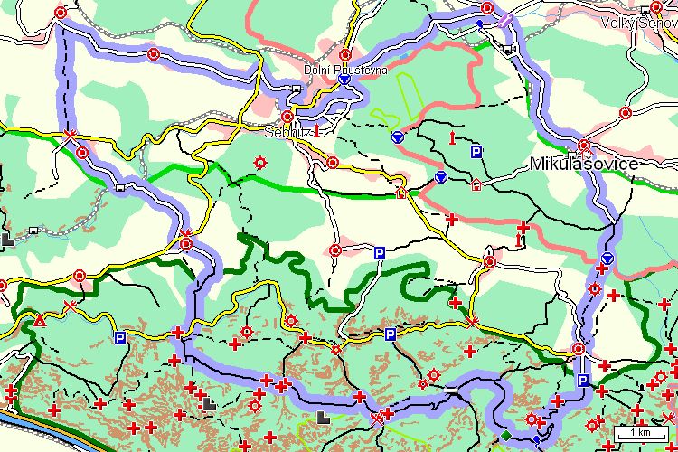 Mapa cyklotrasy