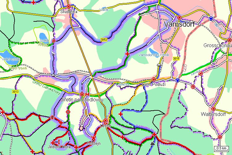 Mapa cyklotrasy Mapa cyklotrasy