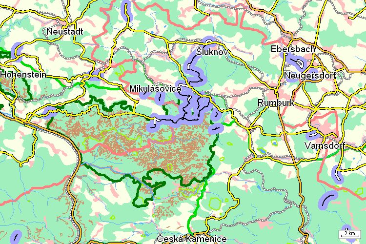 Mapa cyklotrasy Mapa cyklotrasy