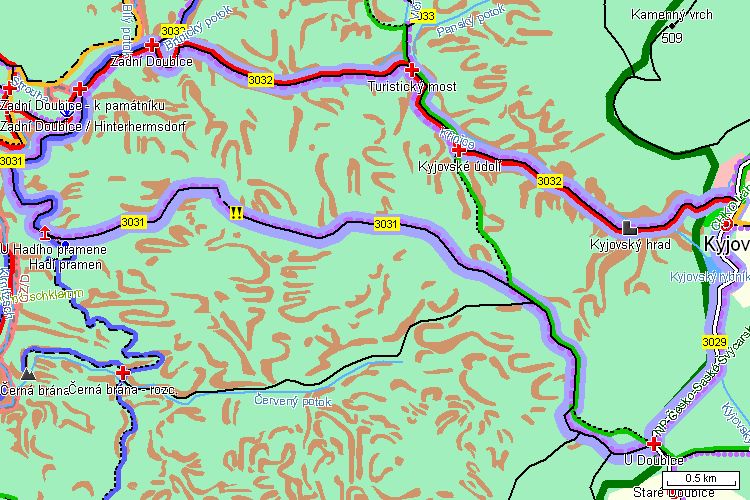 Mapa cyklotrasy