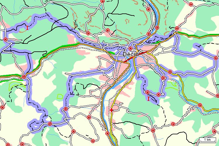 Mapa cyklotrasy Mapa cyklotrasy