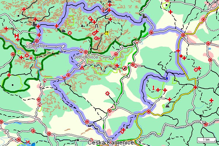 Mapa cyklotrasy