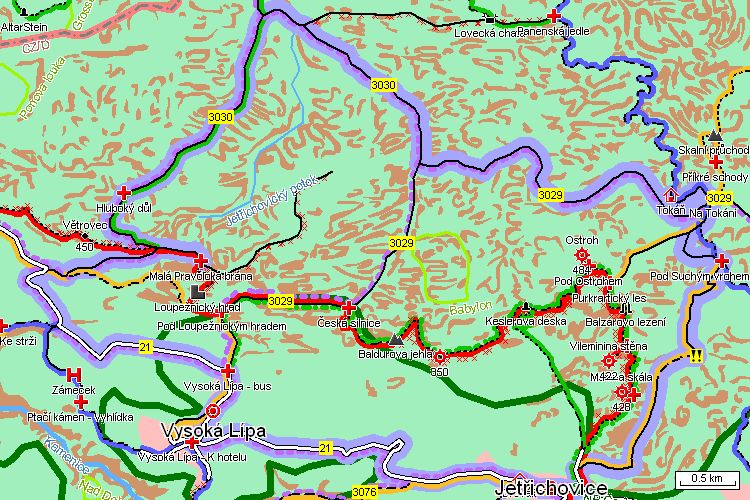Mapa cyklotrasy Mapa cyklotrasy