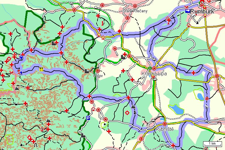 Mapa cyklotrasy