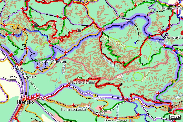 Mapa cyklotrasy