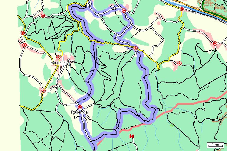 Mapa cyklotrasy