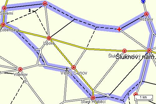 Mapa cyklotrasy Mapa cyklotrasy
