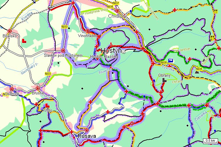 Mapa cyklotrasy Mapa cyklotrasy