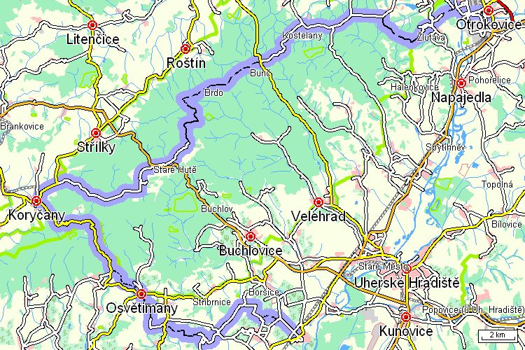 Mapa cyklotrasy Mapa cyklotrasy