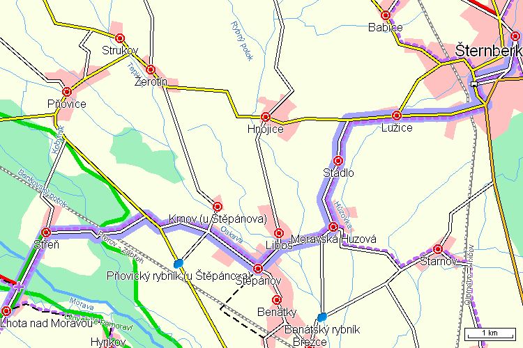Mapa cyklotrasy