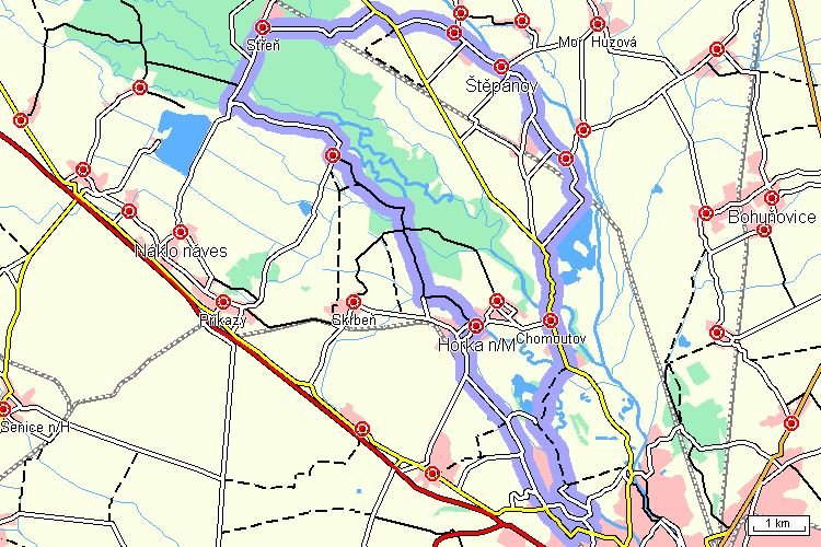 Mapa cyklotrasy