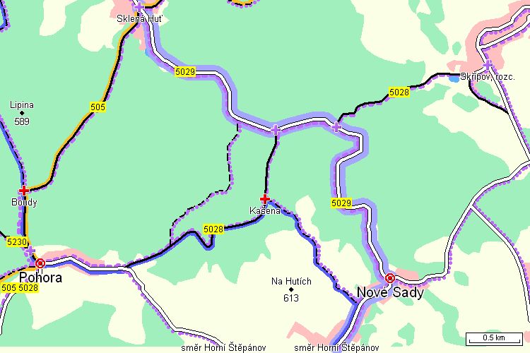 Mapa cyklotrasy Mapa cyklotrasy