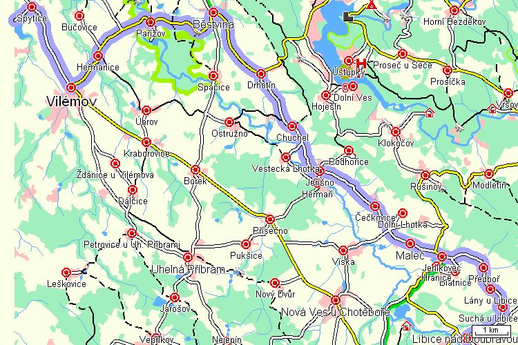 Mapa cyklotrasy