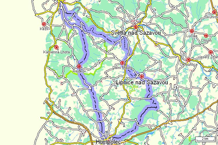 Mapa cyklotrasy Mapa cyklotrasy