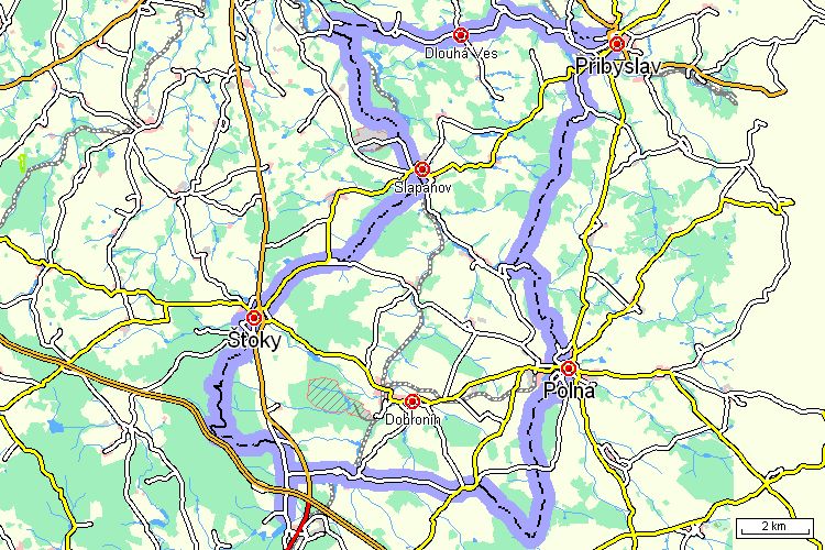 Mapa cyklotrasy Mapa cyklotrasy