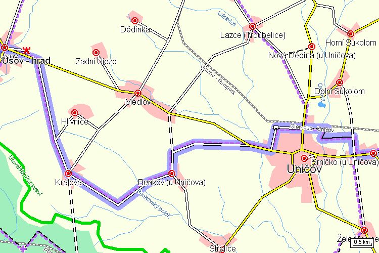Mapa cyklotrasy