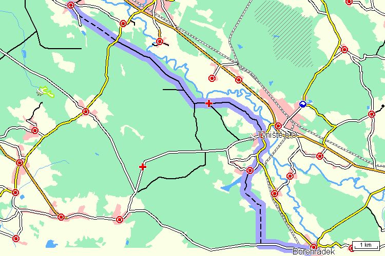Mapa cyklotrasy