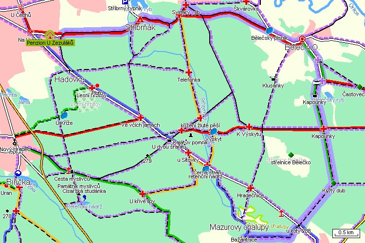 Mapa cyklotrasy Mapa cyklotrasy