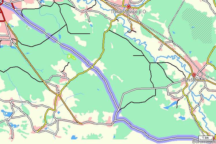 Mapa cyklotrasy