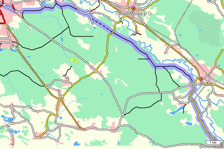 Mapa cyklotrasy