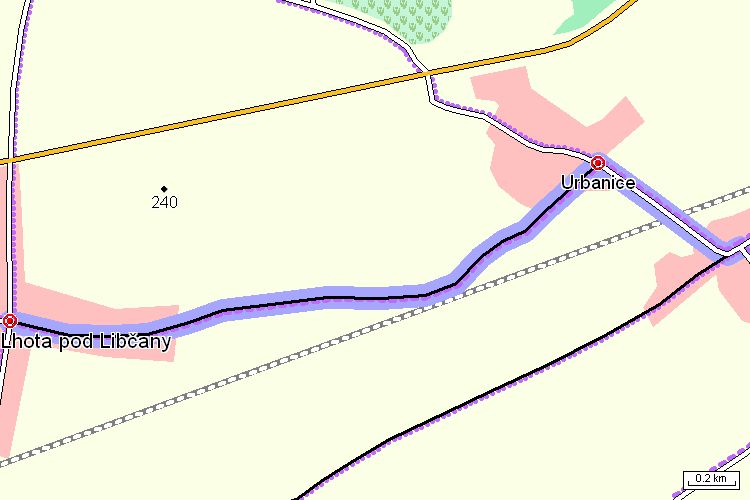 Mapa cyklotrasy Mapa cyklotrasy