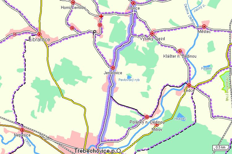 Mapa cyklotrasy Mapa cyklotrasy
