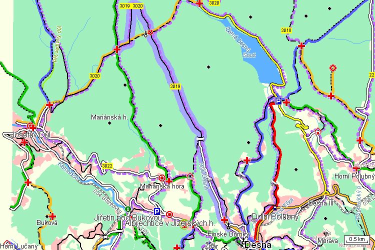 Mapa cyklotrasy Mapa cyklotrasy