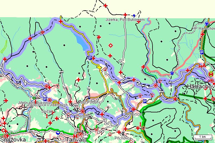 Mapa cyklotrasy