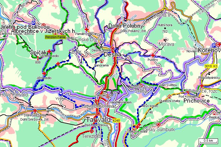 Mapa cyklotrasy Mapa cyklotrasy