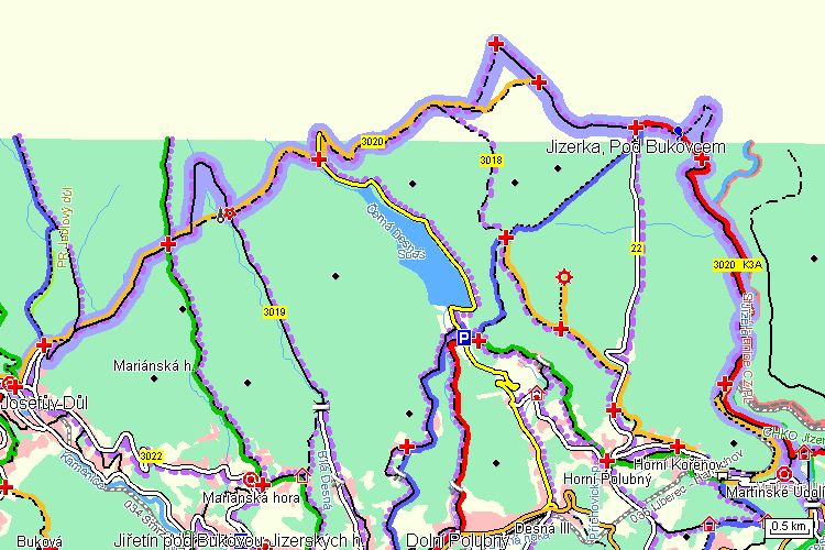 Mapa cyklotrasy Mapa cyklotrasy