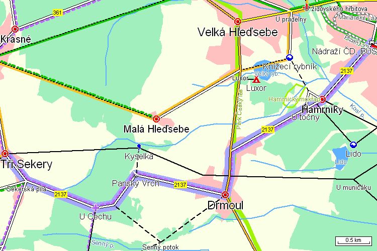 Mapa cyklotrasy