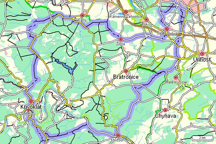 Mapa cyklotrasy