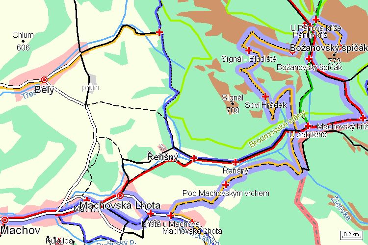 Mapa cyklotrasy