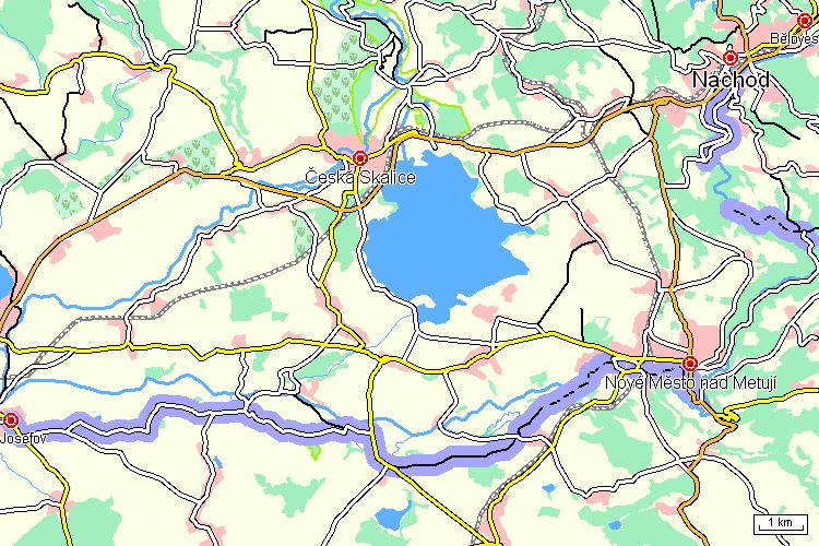 Mapa cyklotrasy Mapa cyklotrasy