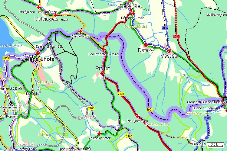 Mapa cyklotrasy Mapa cyklotrasy