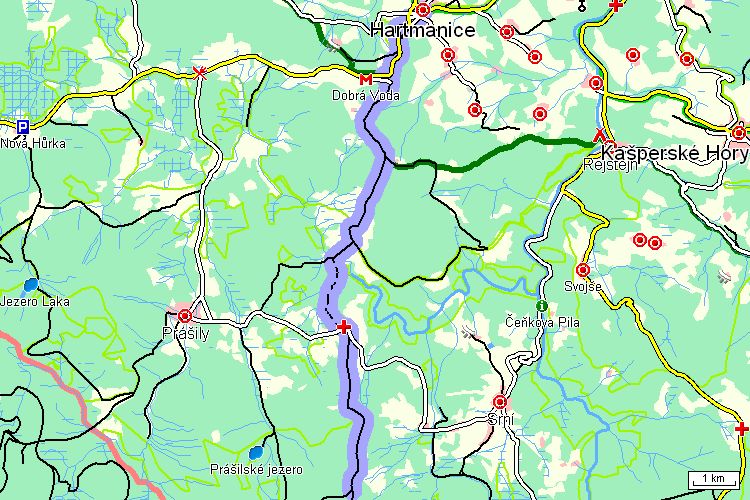 Mapa cyklotrasy