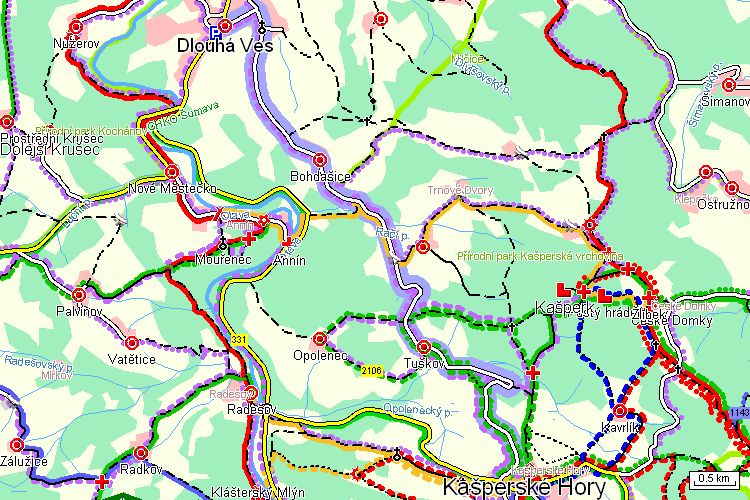 Mapa cyklotrasy Mapa cyklotrasy