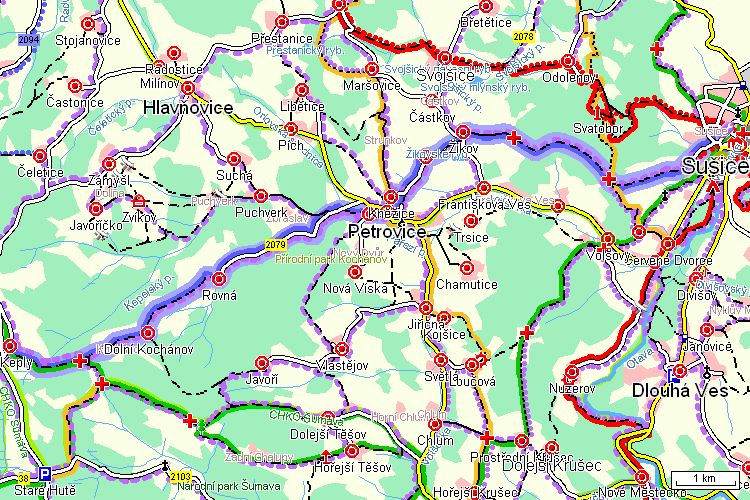 Mapa cyklotrasy Mapa cyklotrasy
