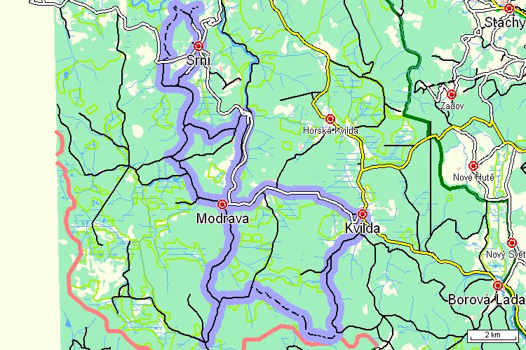 Mapa cyklotrasy