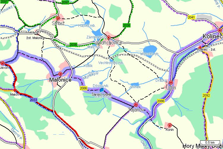 Mapa cyklotrasy Mapa cyklotrasy