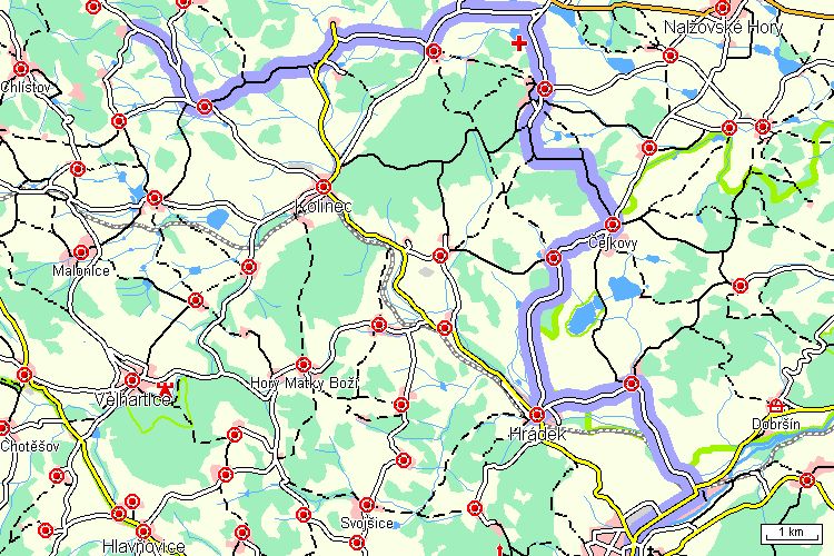 Mapa cyklotrasy Mapa cyklotrasy