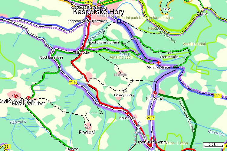 Mapa cyklotrasy Mapa cyklotrasy