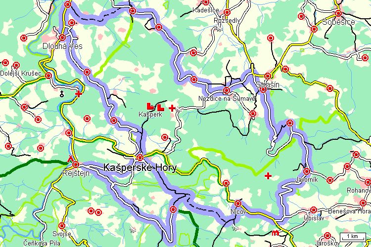 Mapa cyklotrasy
