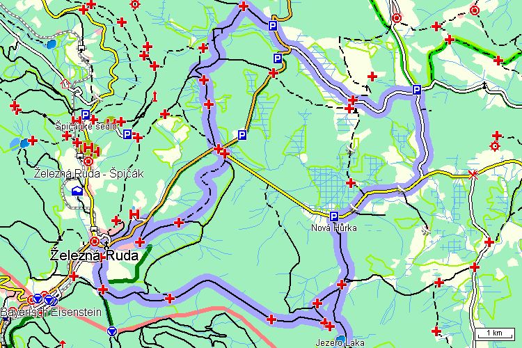 Mapa cyklotrasy Mapa cyklotrasy