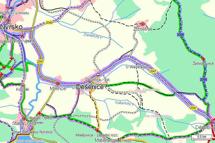 Mapa cyklotrasy Mapa cyklotrasy